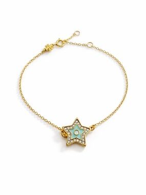 Tory Burch Kira Star Chain Bracelet Gold.